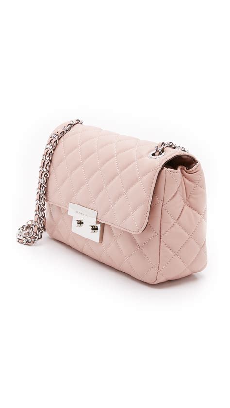 michael kors sloan chain large pink shoulder bags|mk sloan.